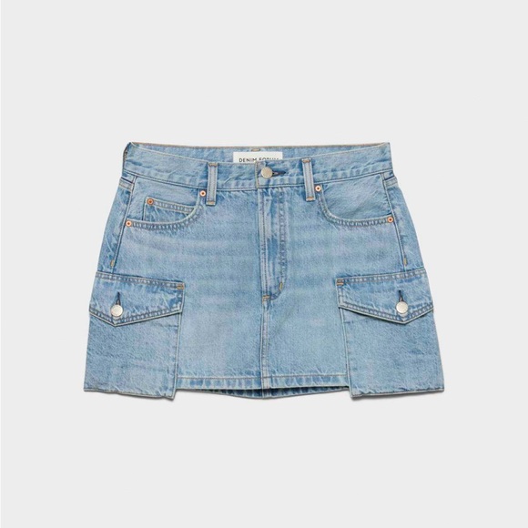 Denim Forum The '90s Cargo Mini Denim Skirt (Size 23) - Picture 3 of 7